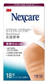 Nexcare™ 免縫膠帶 1/2x4吋, 每盒18條

